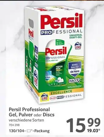 Selgros Persil professional gel, pulver oder discs Angebot