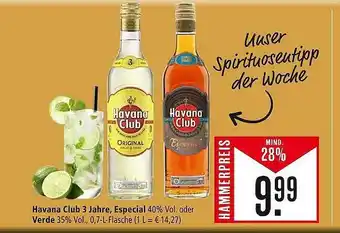 Marktkauf Havana club 3 jahre, especial Angebot