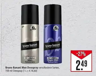 Marktkauf Bruno banani man deospray Angebot