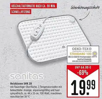 Marktkauf Sanitas heizkissen shk 28 Angebot