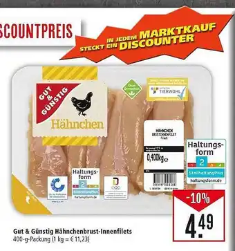 Marktkauf Gut & günstig hähnchenbrust-innenfilets Angebot