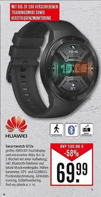 Marktkauf Huawei smartwatch gt2e Angebot