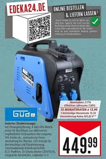 Marktkauf Güde inverter stromerzeuger Angebot