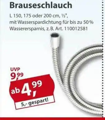 Sonderpreis Baumarkt Brauseschlauch Angebot