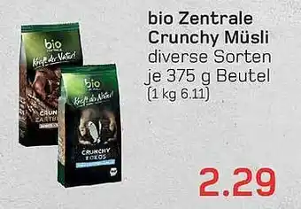 akzenta Bio zentrale crunchy müsli Angebot