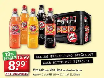 Getränkeland Vita cola oder vita limo Angebot