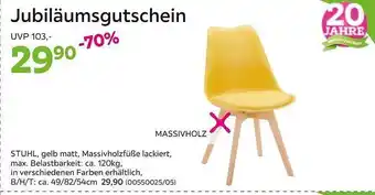 Mömax Jubiläumsgutschein stuhl Angebot