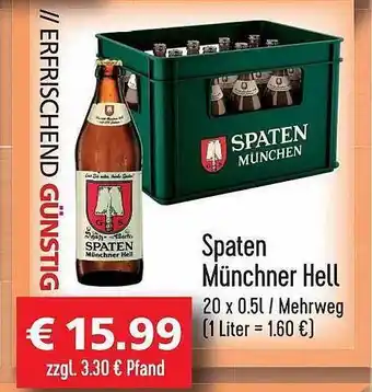 Getränkehaus Spaten münchner hell Angebot