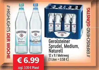 Getränkehaus Gerolsteiner sprudel, medium, naturell Angebot