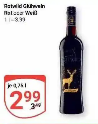 Globus Rotwild glühwein rot oder weiß Angebot