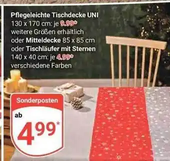 Globus Pflegeleichte tischdecke uni oder mitteldecke oder tischläufer mit sternen Angebot