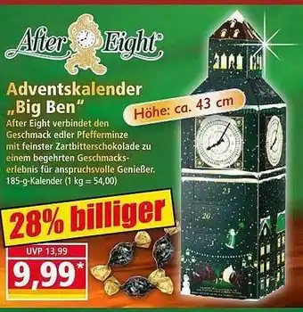 Norma After eight adventskalender „big ben“ Angebot