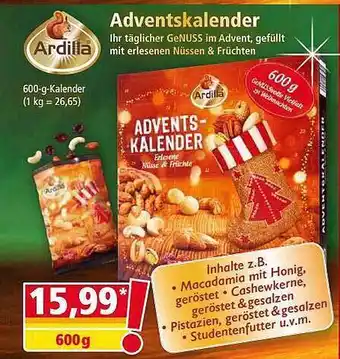 Norma Ardilla adventskalender Angebot