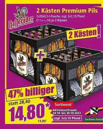 Norma Hasseröder 2 kästen premium pils Angebot