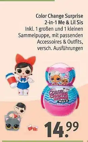 Rossmann Color change suprise 2-in-1 me & lil sis Angebot