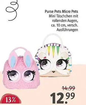 Rossmann Purse pets micro pets Angebot