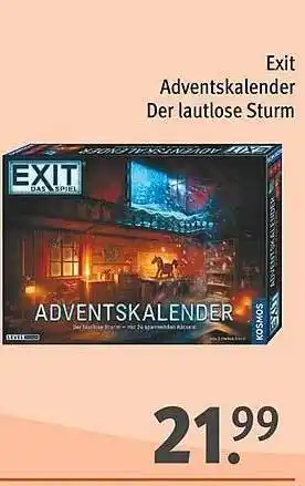 Rossmann Exit adventskalender der lautlose sturm Angebot