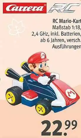 Rossmann Carrera rc mario-kart Angebot