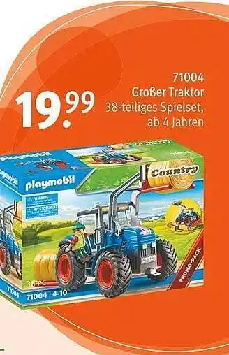 Rossmann Playmobil 71004 großer traktor Angebot