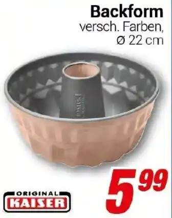 CENTERSHOP Kaiser Backform Ø 22 cm Angebot