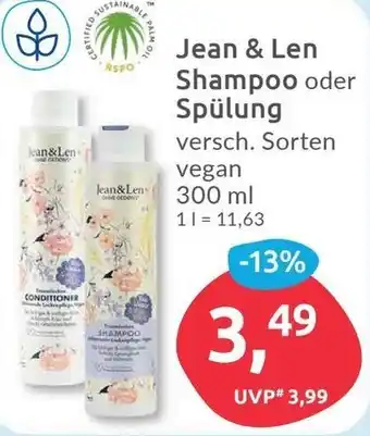 Budni Jean & Len Shampoo oder Spülung 300 ml Angebot