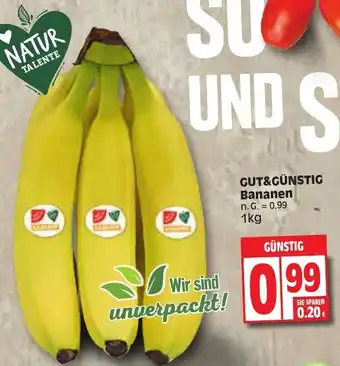 Edeka Gut & Günstig Bananen 1 kg Angebot