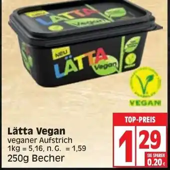 Edeka Lätta Vegan 250g Becher Angebot