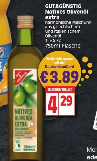 Edeka Gut & Günstig Natives Olivenöl Extra 750ml Flasche Angebot