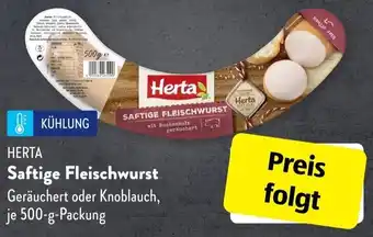 Aldi Süd Herta Saftige Fleischwurst 500 g Packung Angebot