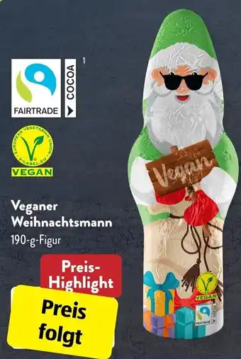 Aldi Süd Veganer Weihnachtsmann 190 g Angebot