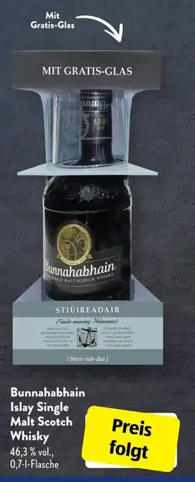 Aldi Süd Bunnahabhain Islay Single Malt Scotch Whisky 0,7 L Flasche Angebot