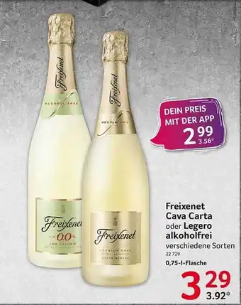 Selgros Freixenet cava carta oder legero alkoholfrei Angebot