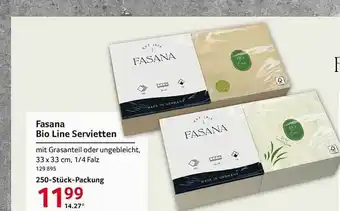 Selgros Fasana bio line servietten Angebot