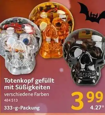 Selgros Totenkopf gefüllt mit süßigkeiten Angebot