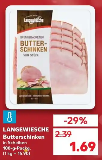 Kaufland Langewiesche Butterschinken 100 g Packg. Angebot