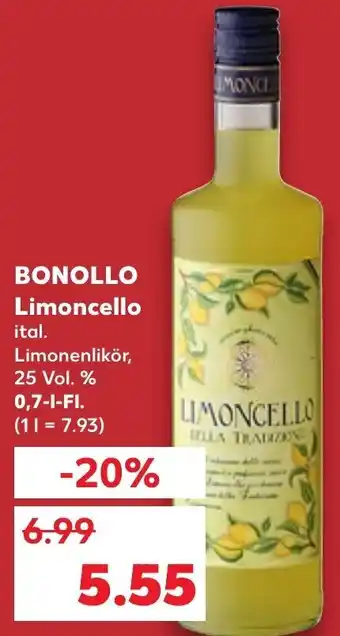 Kaufland Bonollo Limoncello 0,7 L-Fl. Angebot