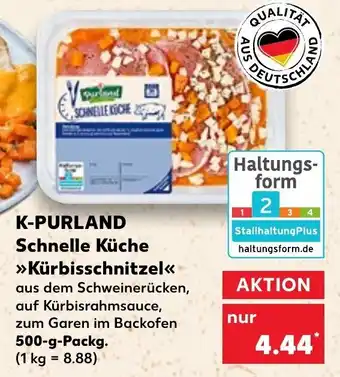 Kaufland K-Purland Schnelle Küche ,,Kürbisschnitzel" 500 g Packg. Angebot