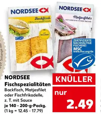 Kaufland Nordsee Fischspezialitäten 140-200 g Packg. Angebot