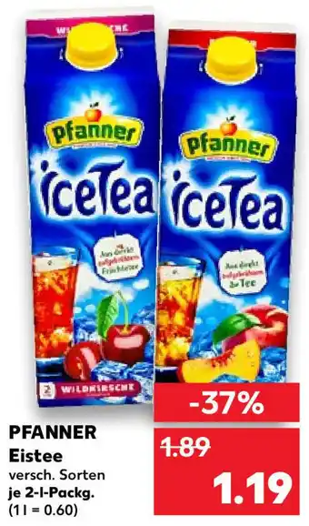 Kaufland Pfanner Eistee 2 L Packg. Angebot