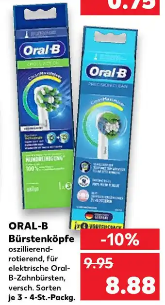 Kaufland Oral-B Bürstenköpfe 3-4 St. Packg. Angebot