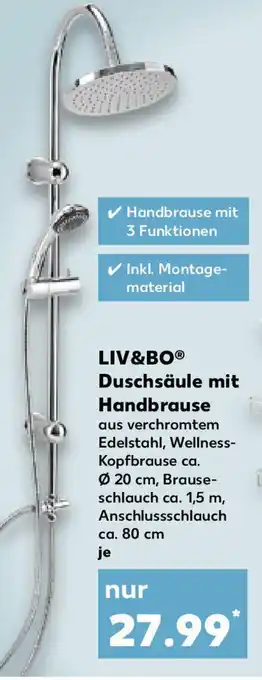 Kaufland Liv&Bo Duschsäule mit Handbrause Angebot