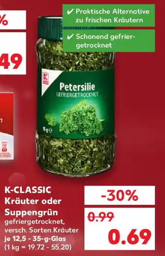 Kaufland K-Classic Kräuter oder Suppengrün 12,5-35 g Glas Angebot