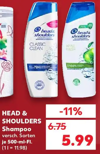 Kaufland Head & Shoulders Shampoo 500 ml Fl. Angebot