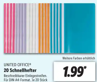 Lidl United Office 20 Schnellhefter Angebot