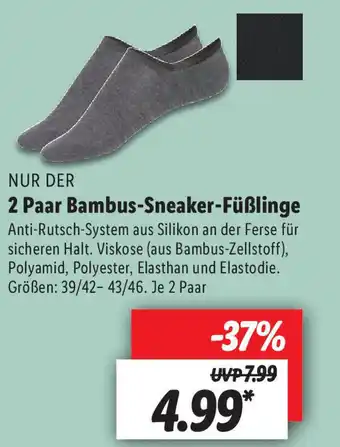 Lidl Nur Die 2 Paar Bambus Sneaker Füßlinge Angebot