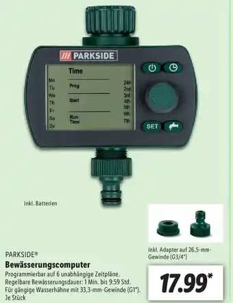 Lidl Parkside Bewässerungscomputer Angebot