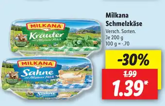 Lidl Milkana Schmelzkäse 200g Angebot