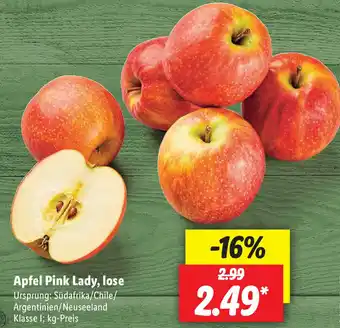 Lidl Apfel Pink Lady, lose Angebot