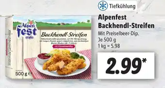 Lidl Alpenfest Backhendl Streifen 500g Angebot