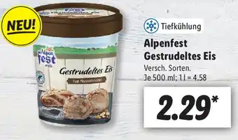 Lidl Alpenfest Gestrudeltes Eis 500ml Angebot